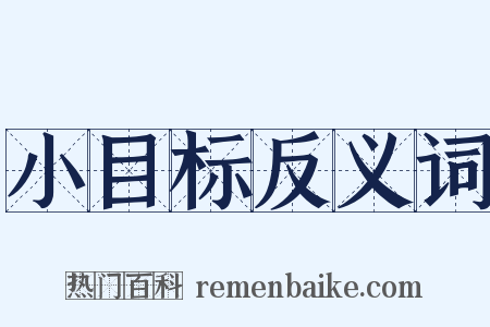 小目标反义词是什么意思的图片